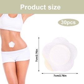 Tinoaly 30 Stück Rizinusöl-Pads für Den Bauchnabel, Auslaufsicher Selbstklebend Einweg-Pads mit Hochsaugfähigem Bio-Rizinusöl Wickelpflaster für Den Bauchnabel