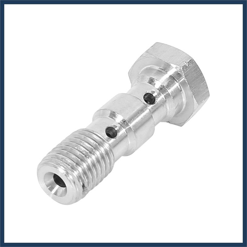 INFINAUTO 2pcs M10x1.25 Metric Thread Double Banjo Bolt Brake Fitting