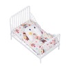 1:12 Scale Dollhouse Furniture Mini Bed Set Decorative Pillow Metal