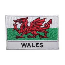 Wales Country Flag Patch Embroidered Applique Wales Country Flag Patch Iron On Patch Sew On Patch Emblem