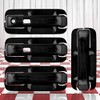 Brighter Design Set of 4 Gloss Black Door Handle Covers