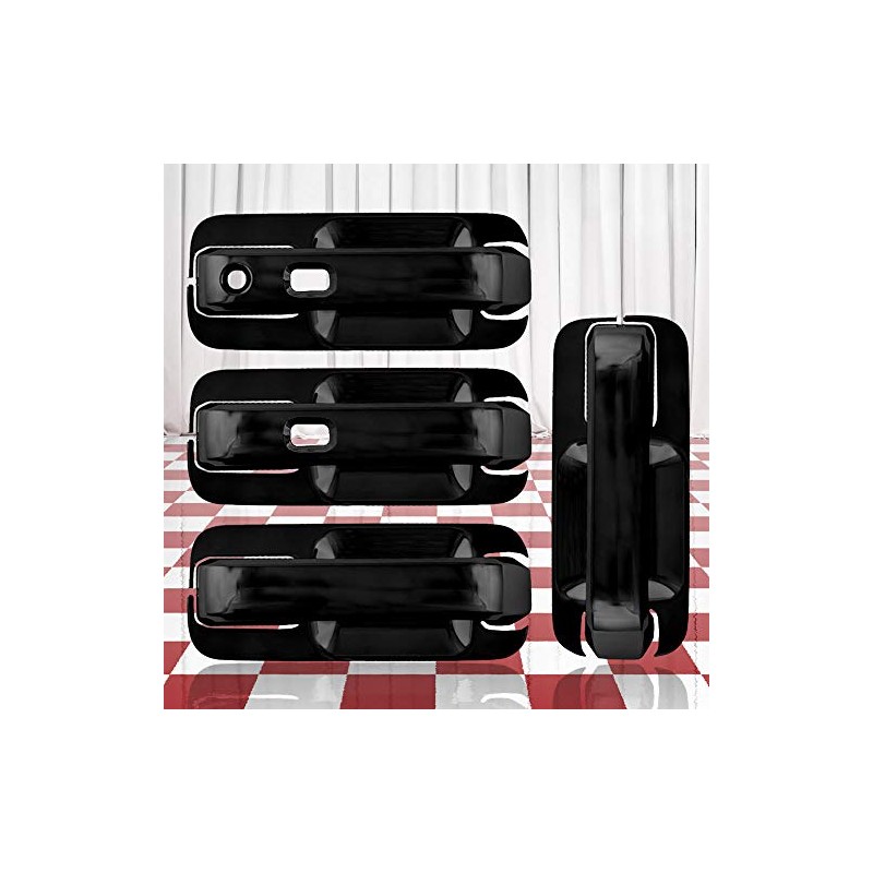 Brighter Design Set of 4 Gloss Black Door Handle Covers
