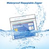 100Pcs Clear Plastic Horizontal Name Tag Badge ID Card Holders