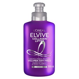 L'Oréal Paris Elvive Collagen Lifter Crema Para Peinar Volumen, Anti-Frizz, Para Todo Tipo de Pelo, Si Dejarlo Pesado, Para un Pelo con Más Cuerpo, 300ml