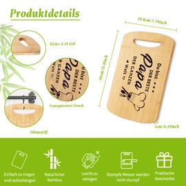 Papa Geschenke zum Vatertag,Weihnachts Valentinstag Geburtstagsgeschenk für Den Papa Werdende Väter Weihnachten Personalisiertes Lustig,Ostergeschenke Geschenke für Papas,Schneidebrett