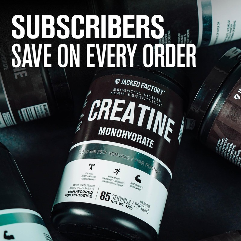 Jacked Factory Creatine Monohydrate Powder 1000g - 5g Daily Creatine