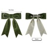 2PCS 5" Velvet Green Hair Bows Girls Hair Clips Ponytail