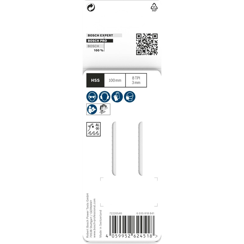 Bosch 2 x Pro Aluminium Curve T227D Jigsaw Blade (for
