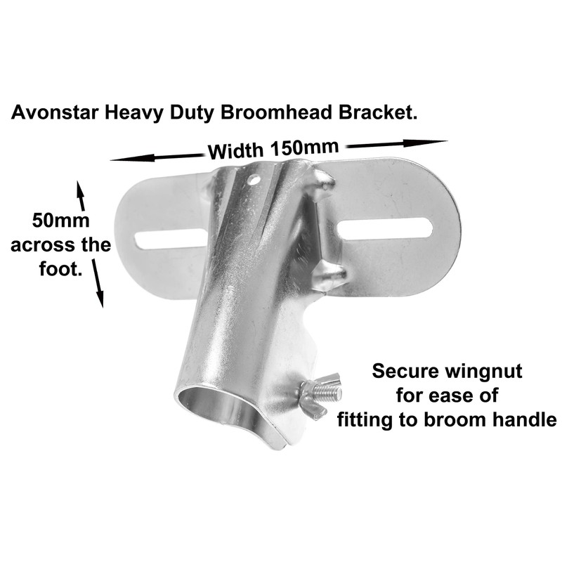 Broom Handle Bracket. British Made by James Hutton.