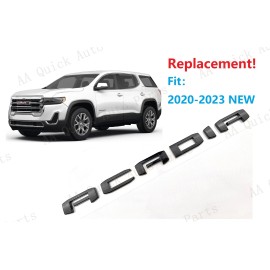 GMC 1PC Gloss Black Door Rear Tailgate Acadia Letter Emblem Fit 2020-2023 Acadia