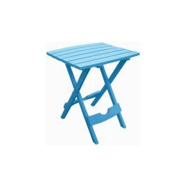 Adams QuikFold Pool Blue Classic Adirondack Rectangular Polypropylene Folding Side Table