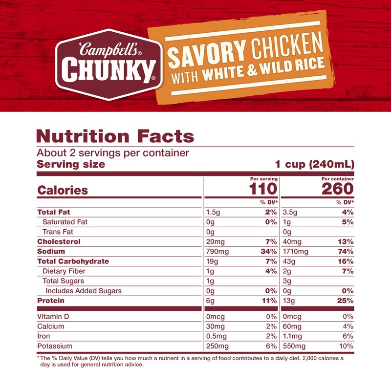 Campbell's Chunky Soup, Savory Chicken with White and Wild Rice