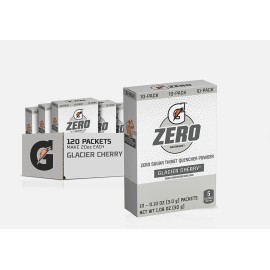 Sticks GATORADE G ZERO Glacier Cherry  SUGAR FREE 10 Single Packets 1 Box POWDER STICKS