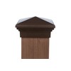 8x8 Post Cap (True 8") Brown New England Pyramid Style