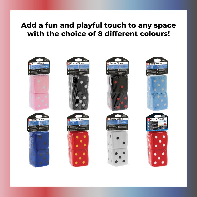 Sumex Branded Home & Car Mirrior Hanging Fluffy Furry Dice
