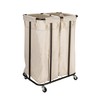 Household Essentials 2-Bag Rolling Laundry Sorter, Natural
