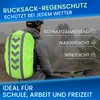 FLEXEO Rain Cover Backpack Cover with Reflectors (42-55L) in Yellow,