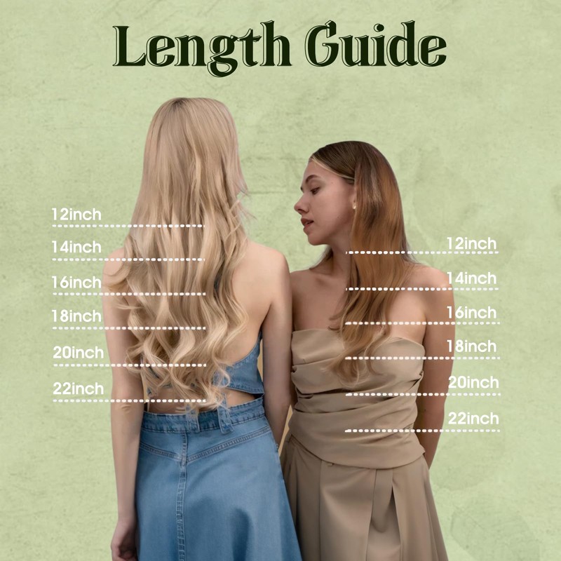 RUNATURE Real Hair Extensions Micro Ring Blonde 30 cm Short