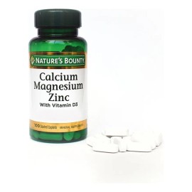 Natures Bounty Comprimidos de calcio, magnesio y zinc, inmune y apoyo a la salud sea, 100 unidades, ofrece una trifecta de minerales esenciales...    