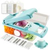 KEOUKE Vegetable Chopper Mandoline Slicer Blue - 12 in 1