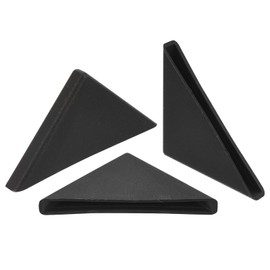 QUARKZMAN Corner Protectors Edge Protection 3 x 50 mm Triangular Shape Glass Corner Protectors Cushion Pack of 20 Plastic Corner Protectors for Corner Protection of Glass, Mirrors, Tiles, Black