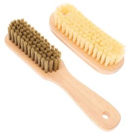 Totority Sand Removal Beach Brush Set - 2pcs Soft Brushes for Cleaning Surf and Sand, Birch Handle