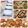 MWELLEWM 10" Serving Spoons Plastic Serving Utensils 12 Packs Disposable