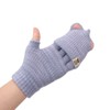 USB Heated Gloves Mitten Men Women Winter Knitted Fingerless Hand