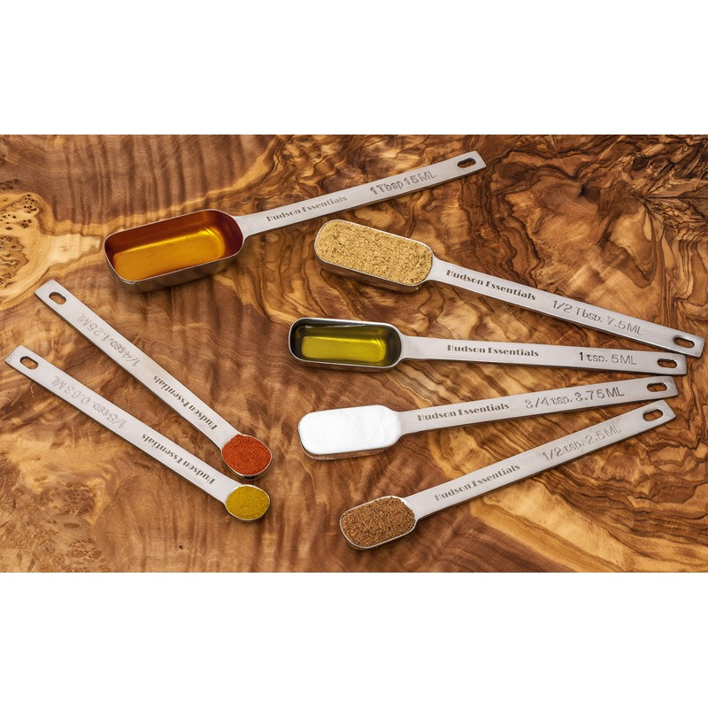 Hudson Essentials Stainless Steel Measuring Spoons Set for Dry or