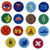 15 Pcs Round Wildermess Explorer Badge Applique, Outdoor Nature Camping