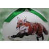 W010 Hand-made Christmas Ornament - cute running red FOX