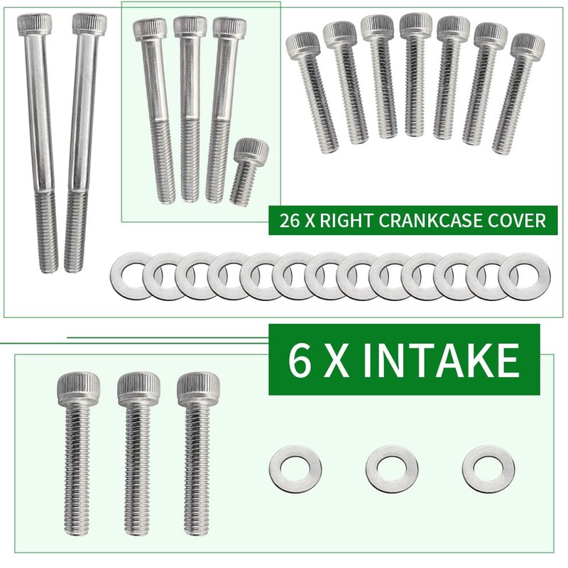 WEICHENGXIN 400EX Engine Stainless Steel Bolt Screw Kit for Sportrax