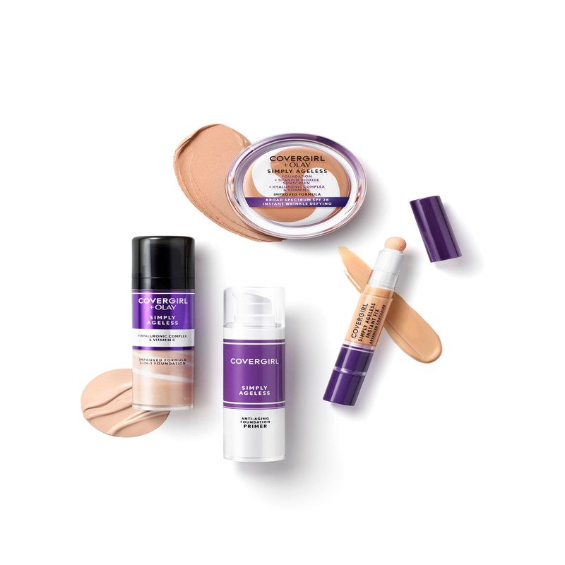 COVERGIRL & Olay Simply Ageless 3-in-1 Liquid Foundation, Creamy Beige,