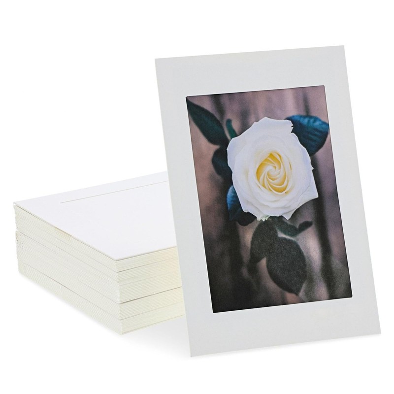 Juvale Cardboard Picture Frames for 4x6 Photos - White Paper