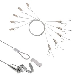 Road Clover Picture Rail, Wire Hook, Separated Type (Supervised by Interior Coordinator), Load Capacity 88.2 lbs (40 kg), Height Adjustment (5 Hooks Separated Type, 3.9 ft (1.0 m)