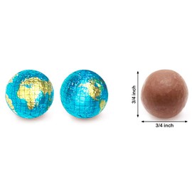Madelaine Solid Premium Milk Chocolate World Globe Balls (5 LB)