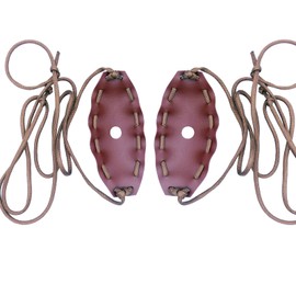 Handmade Leather Throwing Sling Old-Fashioned Slingshot Rock Sling Shot Shepherd Sling (Two Packs)