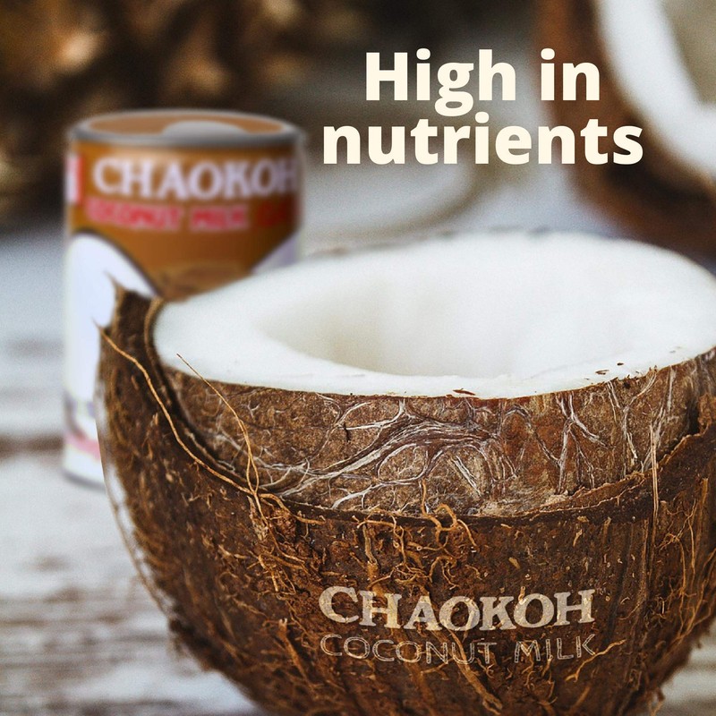 Chaokoh Coconut Milk 24 Pack - Creamy Non Dairy Milk,