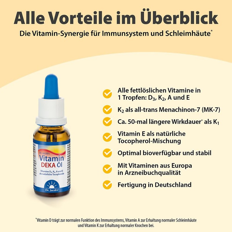 Dr. Jacob's Vitamin DEKA Oil 20 ml | Vitamin A,