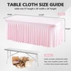 PARTISKY Pink 4 Pack Spandex Table Skirts Table Covers for
