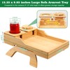 GHKINMAL Bamboo Couch Cup Holder, 4 in 1 Couch Arm