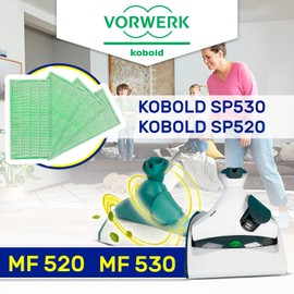 MONTERAL 4 x Microfibre Cloths MF520 MF530 Cleaning Cloths Floor Mop Electric for Vorwerk Kobold SP520 SP530