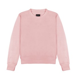 Southpole Women's Basic Fleece Crewneck, Light Pink, Large