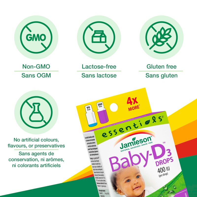 Jamieson Baby-D - 400 IU Vitamin D3 Droplets, 11.7 ml