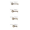 Stilmöbel und Antique Replacement Key Furniture Key Brass Patinated Long