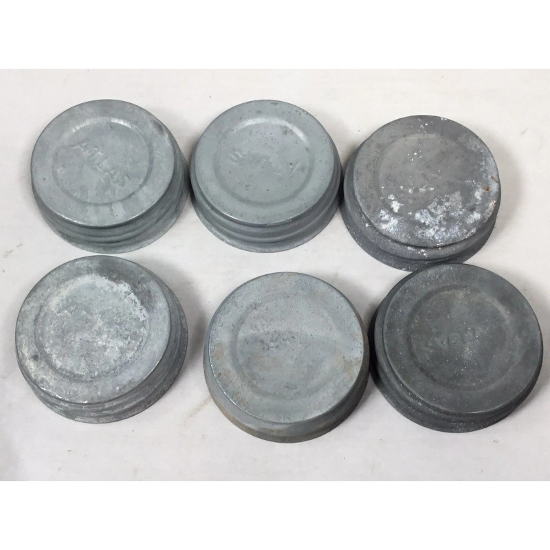 antique zinc lids milk glass lined Boyds atlas or ball