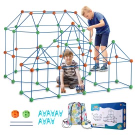 R&D Hardware Tent Fort Building Kit for Kids STEM Construction Toy Set Castle 180PCS - 180 PCS
