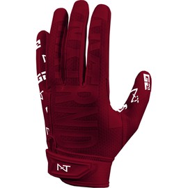 Nxtrnd G2 Pro Football Gloves, Men's Ultra Sticky Elite Receiver Gloves (Maroon, Large)