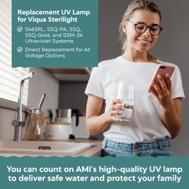 APPLIED MEMBRANES INC. UV-Light Water Filter Replacement Bulb, Compatible with S463RL Viqua Sterilight S5Q-PA, S5Q-Gold, and SSM-24 Ultraviolet Systems, 18.86"