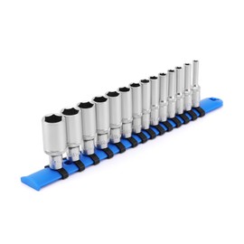 Mayouko 14-Piece 1/4-Inch Drive 6-Point Deep Impact Socket Set, CR-V Steel, 4 mm - 15 mm